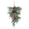 Northlight 32635909 26.5 in. Frosted Red Bells Berries &#x26; Pine Cones Artificial Christmas Door Swag - Unlit